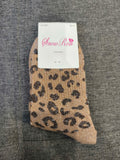 Chaussette à paillettes Léopard