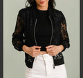 Bomber à dentelle