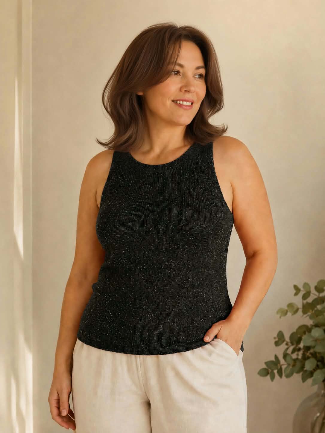 Top à paillettes