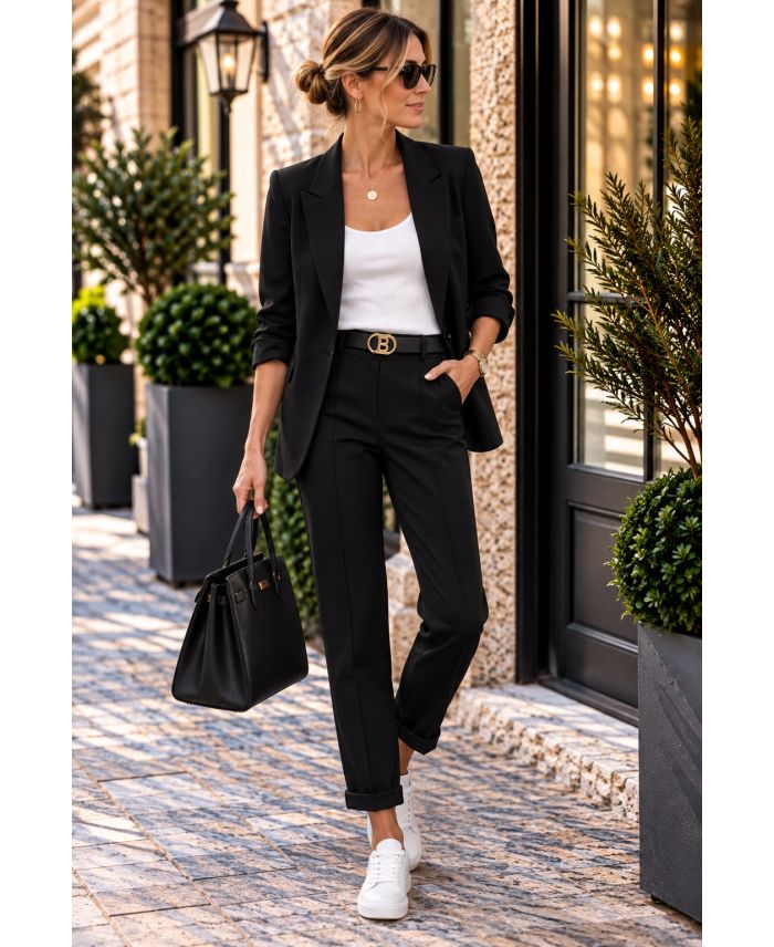 Pantalon Nervure + ceinture